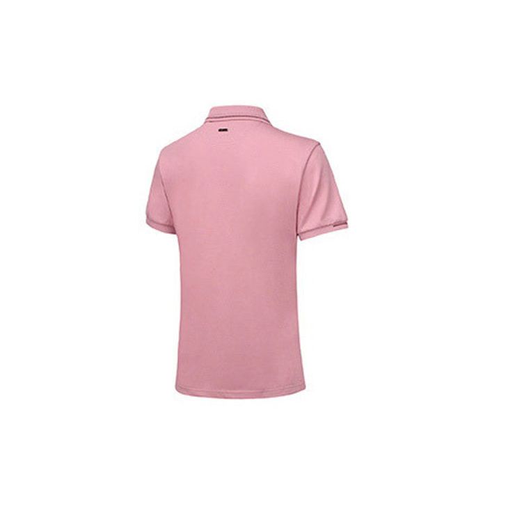 Li Ning Lifestyle Series Solid Color Comfortable Versatile Breathable Casual Short Sleeve Polo Shirt Women Tops Light-Pink APLT084-2