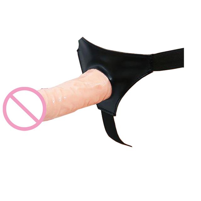 Hollow Dildo na pasku sprawi, że będziesz twardy Dildo big dick Sex zabawki prawdziwy Penis pasy Strapon uprząż dla mężczyzn nakładka na penisa fałszywy kogut