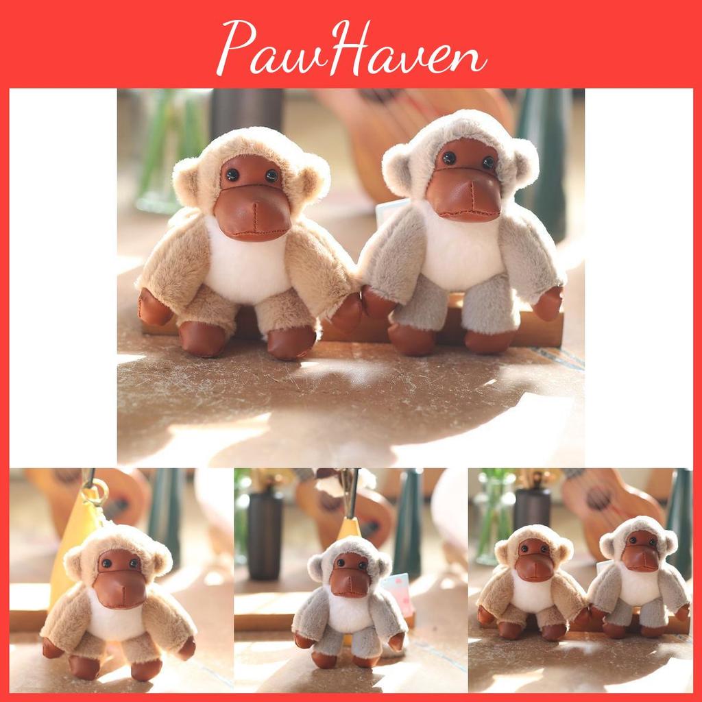 Charming Monkey Hanging Plush Doll Keychain Ultra Soft Pp Cotton Stuffed Toy