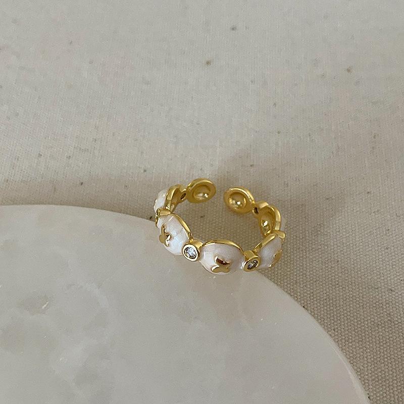 Sweet Butterfly Flower Purple Oil Drop Ring Female Niche Personality High Sense Simple Versatile Fashion Ring Ring