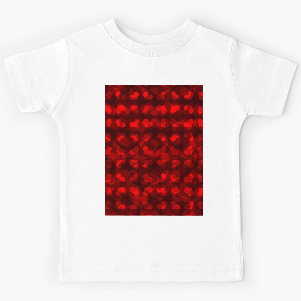Red heart  pattern Kids T-Shirt 110