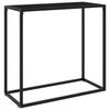 Day and Night - Day and Night Black Tempered Glass Console Table 80x35x75 Cm