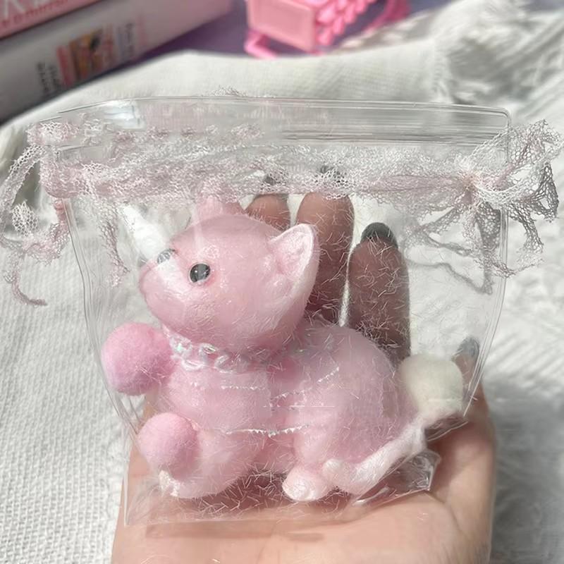 Cartoon Kawaii Soft Animal Plush Bunny Cat Slow Rebound Fingertip Fidgety Toy Girl Squishy Birthday Gift Persian Cat Kids Pet