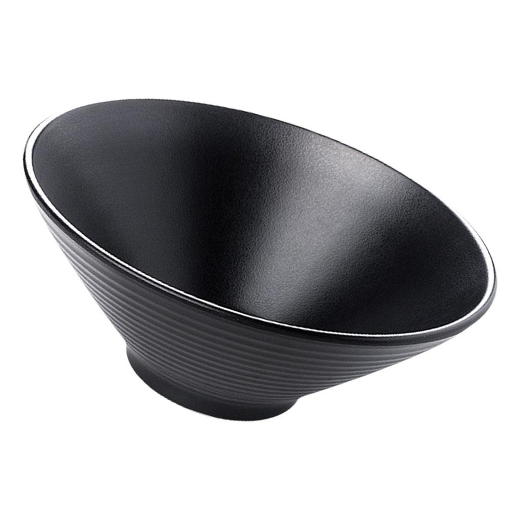 High Quality Black Plastic Noodle Bowl Spoon Catering Service Bowl Suitable For Cafeterias And Picnics Easy Maintenance