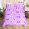 Bow Pattern Duvet Cover Soft Microfiber 3D Bedding Luxury Single Bedding Set With Pillowcases, Washable Quilt Cover For Bedroom