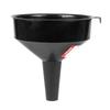 Black Plastic Funnel Universal for Fuel Liquid Water 19.5 Cm AMIO-04046
