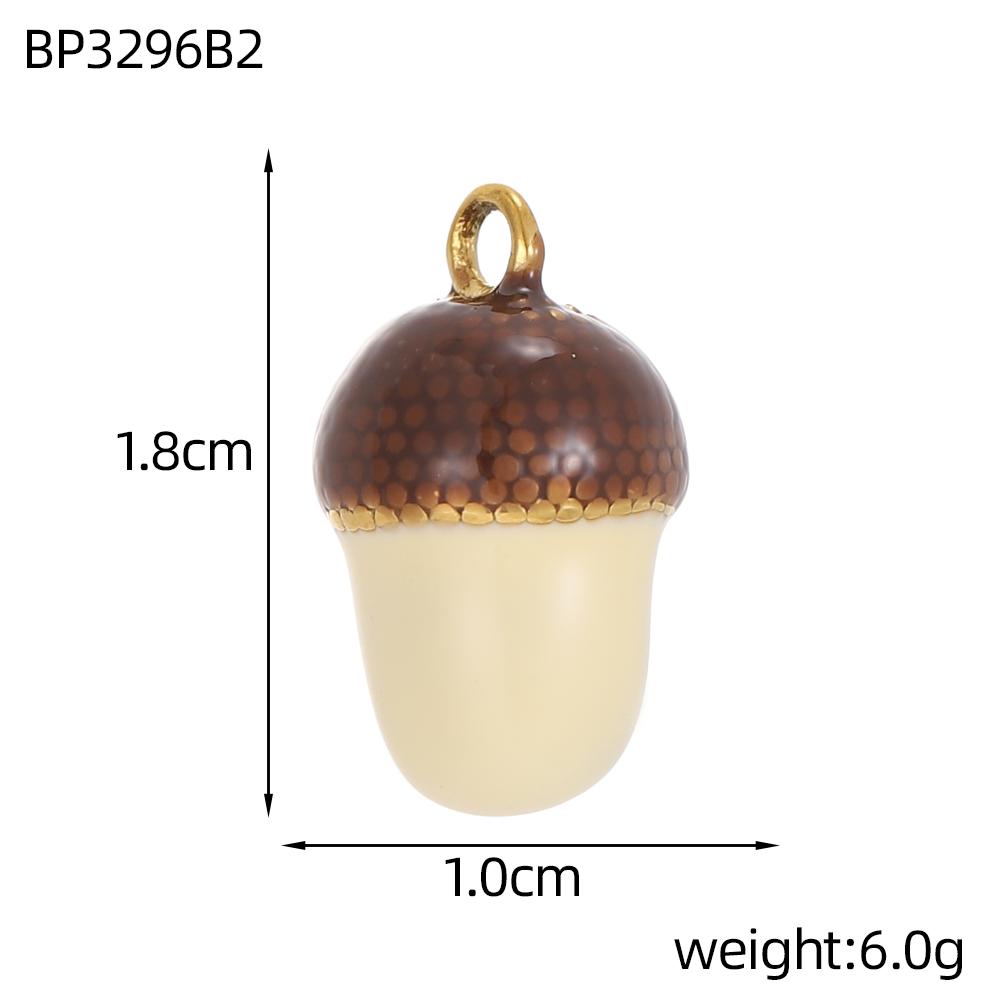 CARLIDANA Fruit Series Charm Enamel Stainless Steel Gold Plated Oil Drop Ice Cream Pendant for DIY Jewelry Necklace Making