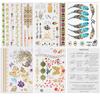 5pcs Mixed Metallic Golden Silver Colorful Pattern Temporary Disposable Tattoo Stickers