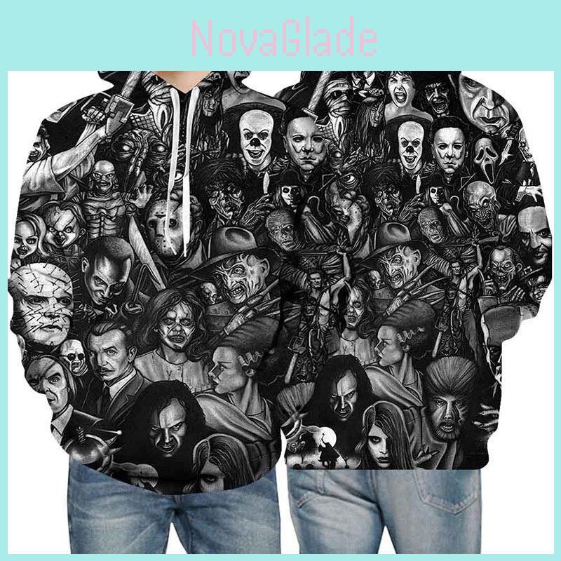 Soft And Comfortable 3d Printed Skull Hoodie For Men And Women With Drawstring Hood