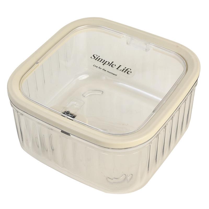 Transparent Multi-Purpose Storage Box with Lid - Large Capacity, Desktop Trash Can