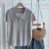 New ArrivalS Open Run Women S Short Sleeve Knit Collar Neck Punching viScoSe Lo0
