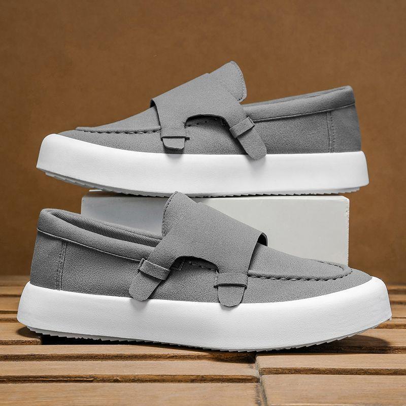 Mode Vintage Herren Wildleder Kleiderschuhe Lässige Flache Schuhe Outdoor Bequeme Herren Fahrschuhe Slipper Loafers Zapatos De Hombre