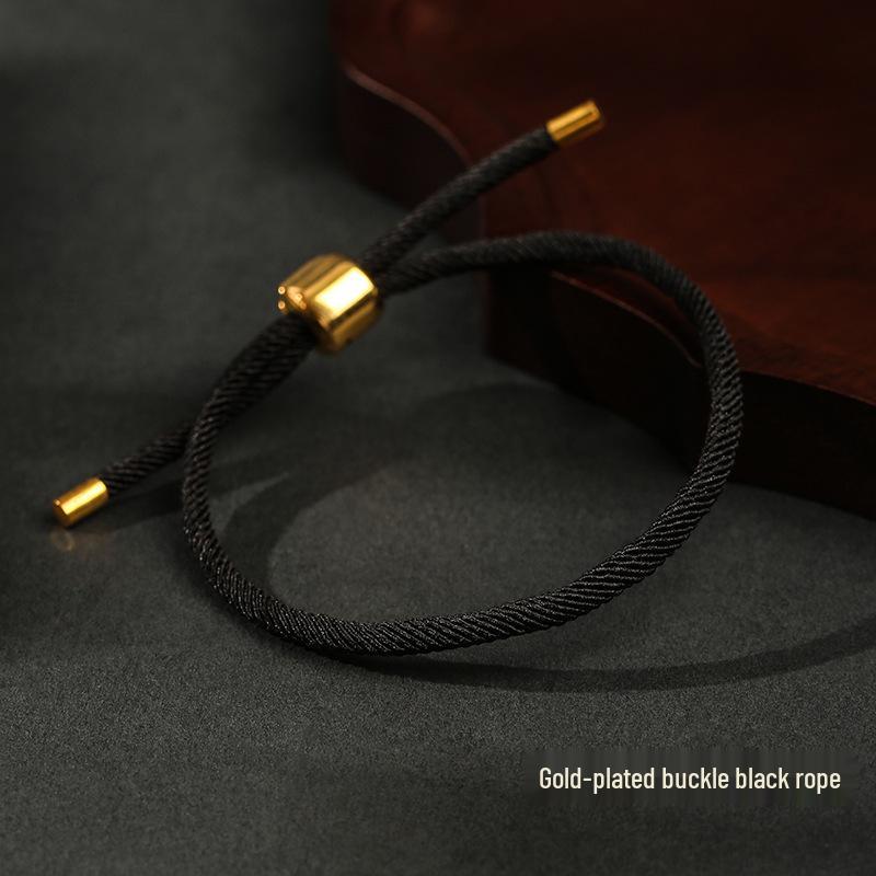 

Браслет-веревка ручной работы Longjie из золота и серебра с бусинами и итальянской застежкой