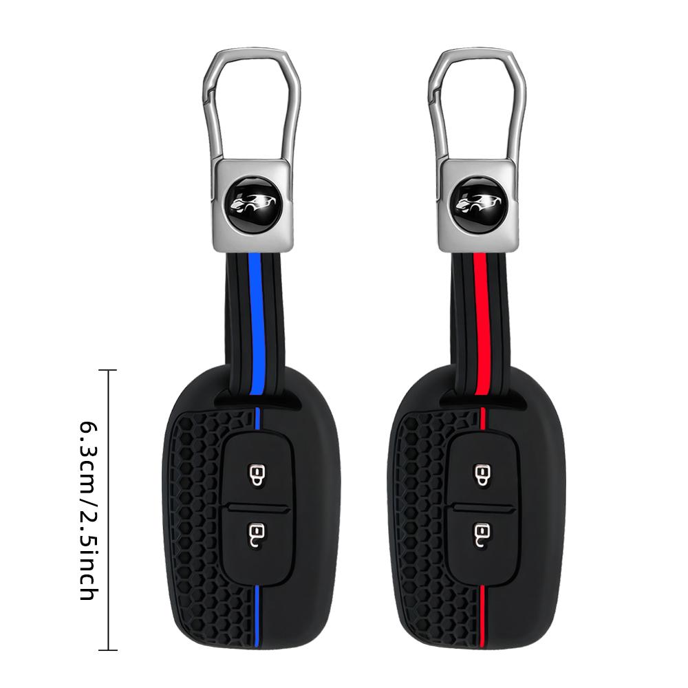 2 Button Fob Shell Holder Silicone Car Key Cover Case for Renault Kwid Traffic Symbol Dacia Sandero Logan Duster 2016 2017 2018