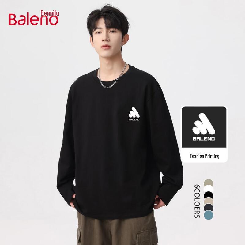 Baleno Youth Basic Loose Fit Pure Cotton Long Sleeve T-Shirt 3XL сажа