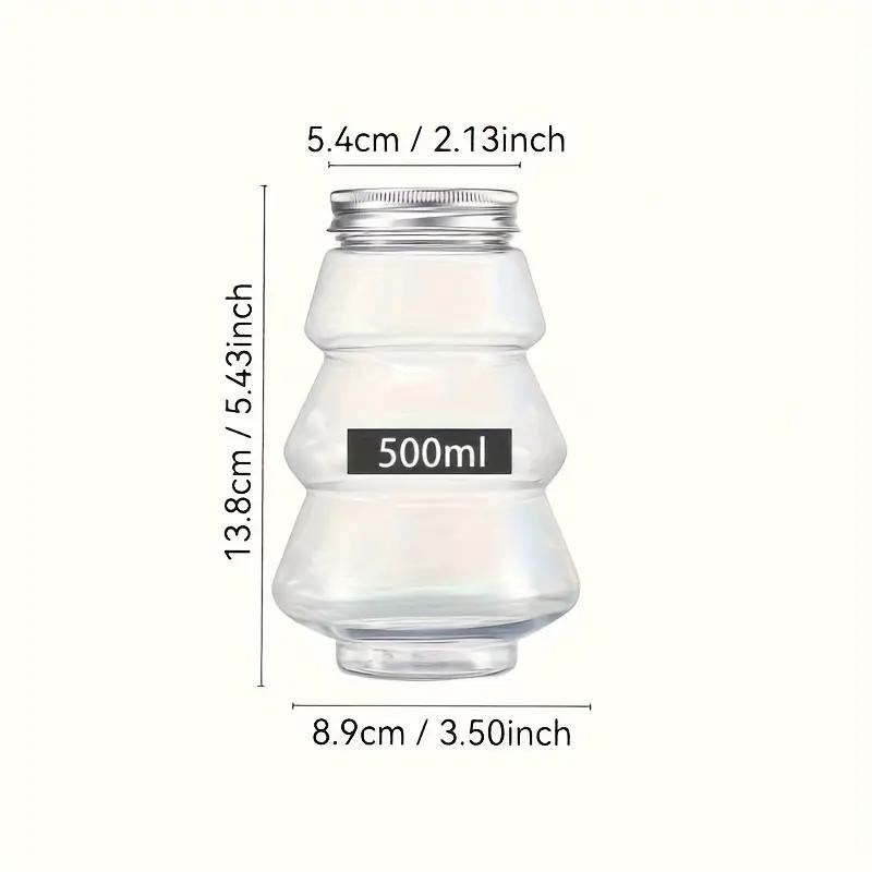 WTEMPO Christmas Tree Shaped Storage Jars with Lids Christmas Ornaments Clear Holiday Containers Halloween Christmas Party DIY Gift Packaging Boxes