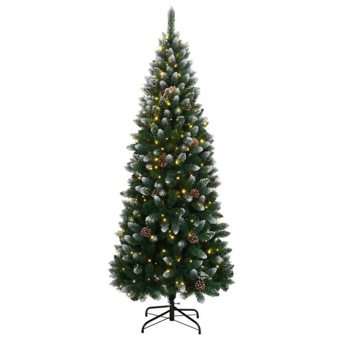 VidaXL Sapin de Noël artificiel 300 LED 180 cm, arbre de Noël, sapin de Noël réaliste, ornement de Noël, faux sapin de Noël, 3315750