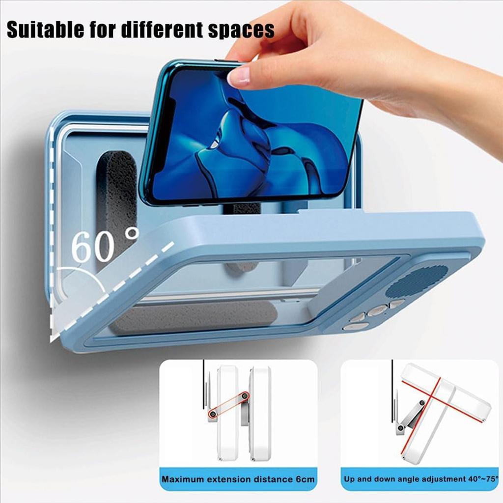 Mobile Phone Case With Built In Speaker, 480 Degree Rotating Wall Mount, Touchscreen Shower Mobile Phone Mount, Suction Cup Speaker, Wireless Charger