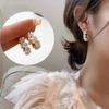 Latest Sweet Romantic Elegant White Flower Hoop Earrings | Stylish Shell Resin Delicate Pearl Flower Zircon Earrings | Trendy Versatile Jewellery