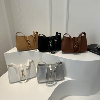Spring New Fashionable and Simple Design Handbag Beautiful Personality Casual Trendy One Shoulder Armpit Small Square Bag