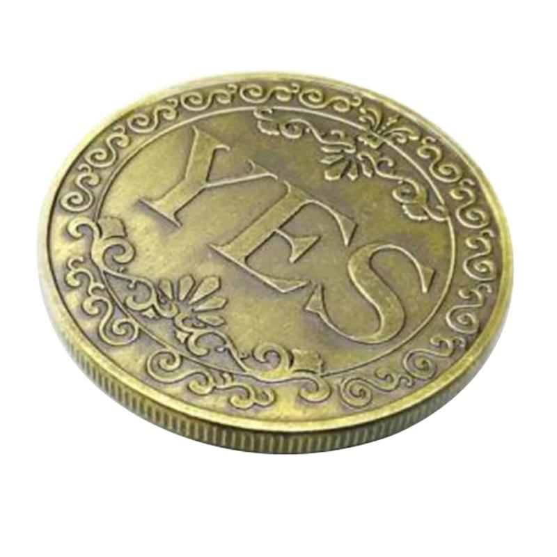 Kreatywna moneta ze stopu metali kolekcjonerska moneta z odpowiedzią „tak” lub „nie” kolekcja sztuki prezent dwustronny złota moneta pamiątkowa