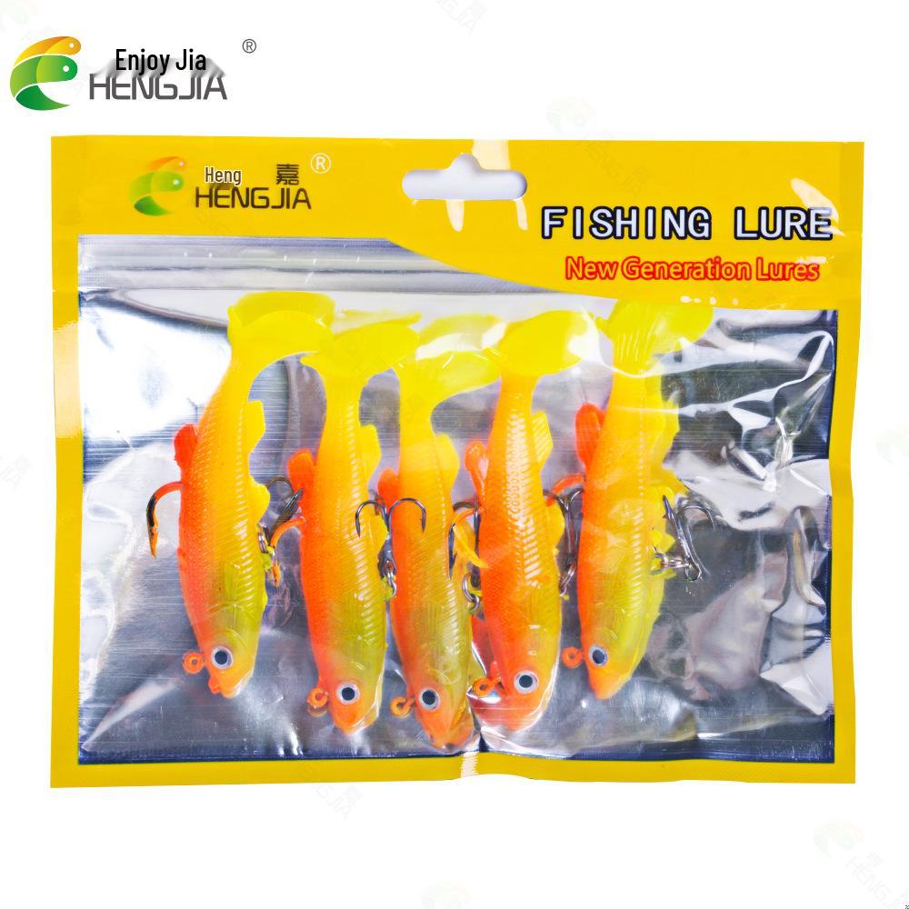 

Т-образный хвост 8 см Мягкая приманка для подледной и береговой рыбалки - Искусственная приманка с джиг-головкой для рыболовов, охотящихся на окуня 8cm/14g, pack of 5