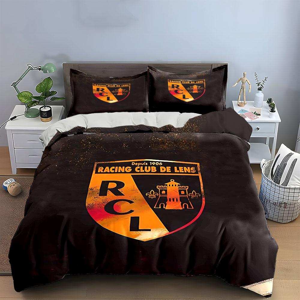 Racing Club De Lens Bedding Set Bedding Duvet Cover Set Duvet Cover Pillowcases (1 * Duvet Cover 2 * Pillowcases, Without Duvet Insert)