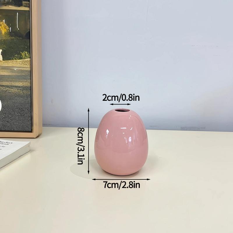 Ceramic Small Vases Desktop Room Ornament Home Living Room Porch Decoration Dry Hydroponics Flower Vase Modern Minimalist Decor