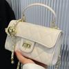 Korean Version Handbag Bag 2025 New Spring Fashion Mini Diamond Chain Small Square Bag Casual Shoulder Messenger Bag