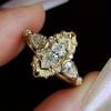 Exquisiter Verlobungsantragsring Damen Luxus Glitzer Modeschmuck Hochzeitsbankett Accessoire Geburtstagsgeschenk