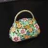 Metal Jewelry Storage Case with Flower Carving Jewelry Displaying Organizers Suitable for Earrings Necklaces Rings