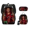 Set Zaino da Fan Coppa del Mondo 2026 Zaino 3 in 1 Borsa a Tracolla Astuccio Zaino Scolastico per Studenti Grande Capacità Tema Calcio