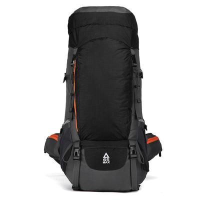 Backpack Oxford Cloth Breathable Wear Resistant Buckle Design Climbing Backpack for Hiking Camping 65L Black