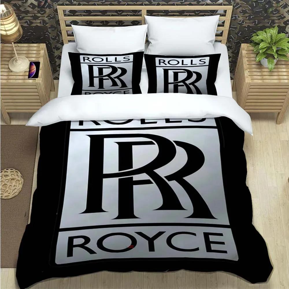 

Користувальницька стьобана ковдра з візерунком R-Rolls-Royce з наволочками Мікрофібра 3D з цифровим друком Комплект постільної білизни Твін Фул Квін Кінг EU Double(200x200cm)
