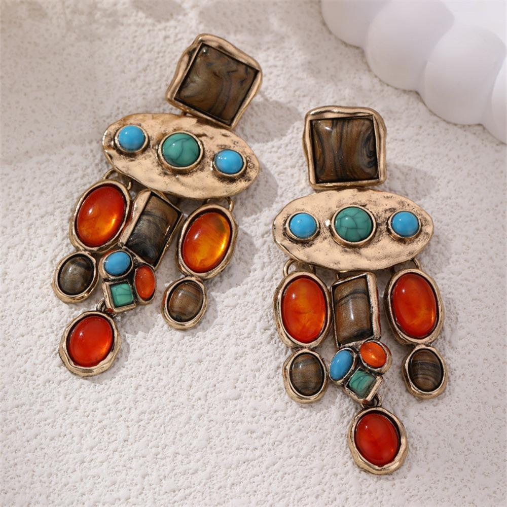 Multilayer Flower Beaded Pendant Baroque Fashion Jewelry Sets Tassels Necklaces Earrings  Bridal