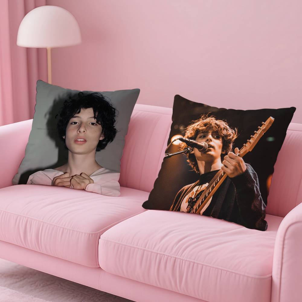 Finn Wolfhard Kissenbezug Muster Bedruckter Kissenbezug für Wohnzimmer Sofa Kissenbezug & Schlafzimmerdeko