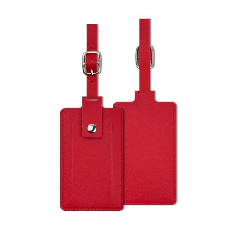 Multicolor Pu Leather Boarding Pass To Protect Privacy  Four-in-one Buckle Flip Leather Luggage Tag
