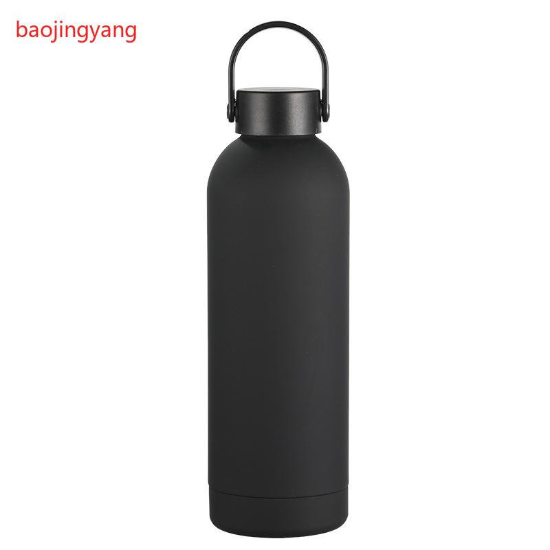 350/500/750/1000ml Macaron Color Cola Shape Insulated Bottle, 304 Stainless Steel Vacuum Flask, Portable Handle Water Bottle