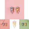 Stylish Alloy Teeth Brooch Elegant Crown Design With Shimmering Rhinestones For Unisex Fashion
