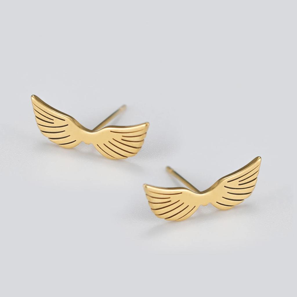Teamer Lovely Angel Wing Stud Earrings For Women Girls Cute Stainless Steel Fashion Valentine Birthday Jewelry Gift 2026 New