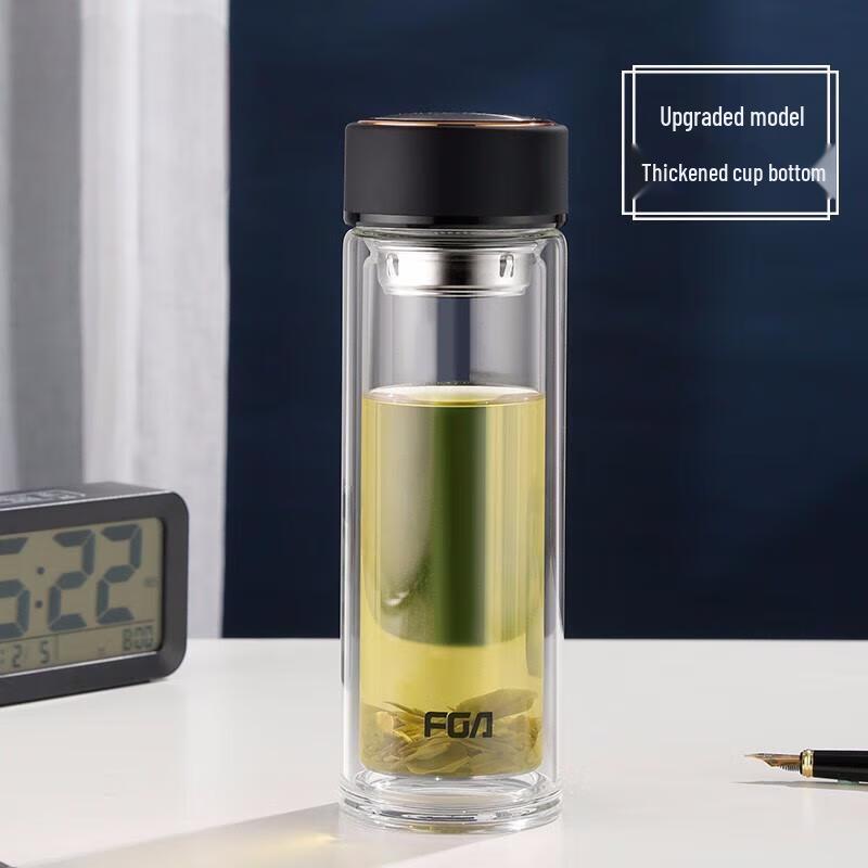 Weijiexing Double-Layer Glass Tea Cup with Infuser