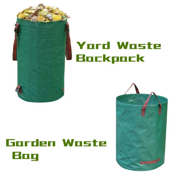 Heavy Duty Leaf Bag Reusable Yard Waste Bag Collapsible Lawn Bag Garden Leaf Collection Bag for Grass Clippings Branches