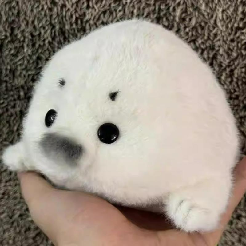 Kawaii Plush Seal Doll Cute Pet Hanging Toy Realtic Cartoon Animal Pendant Soft PP Cotton Filled Fabric Art Toy for Adult Kids