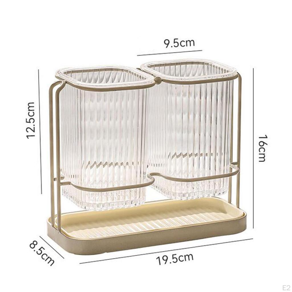 Kochutensilientopf, Besteckaufbewahrung, Organizer und Metallaufhänger, 2 Tassen, Abtropfgestell, Essstäbchenkäfig