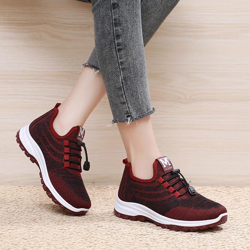 Chaussures d'hiver en coton, Chaussures pour femmes avec polaire épaisse pour la chaleur, Chaussures de sport et de loisirs, Bottes en coton à semelle souple antidérapante