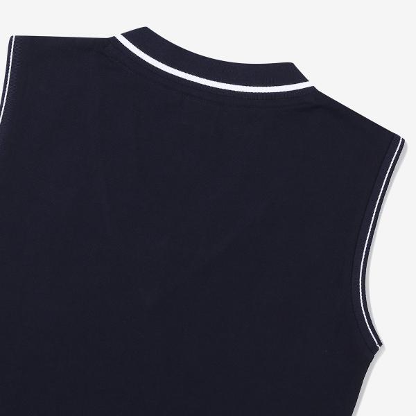 Fila Cotton Blend Pique V Neck Vest Dress