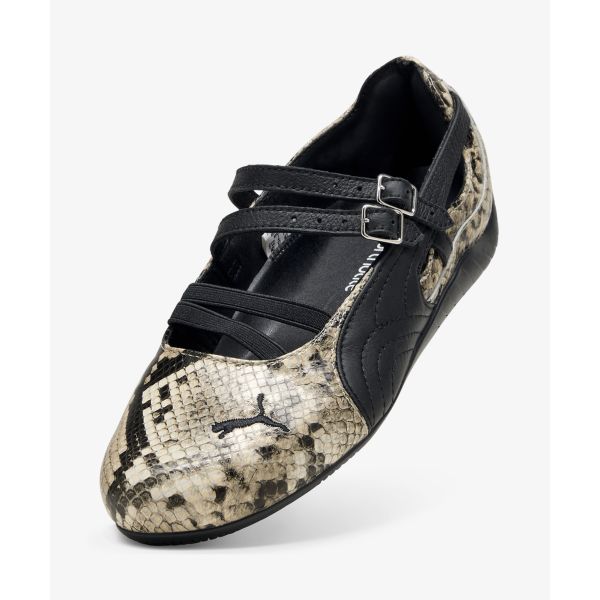 Puma Speedcat Ballet Black Snake Print Women Sneakers Vapor-Gray------Details 405326-01