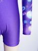Girls Gymnastics Leotard Sparkly Rhinestone Invisible Zipper Printed Full Length Skating Jumpsuit
