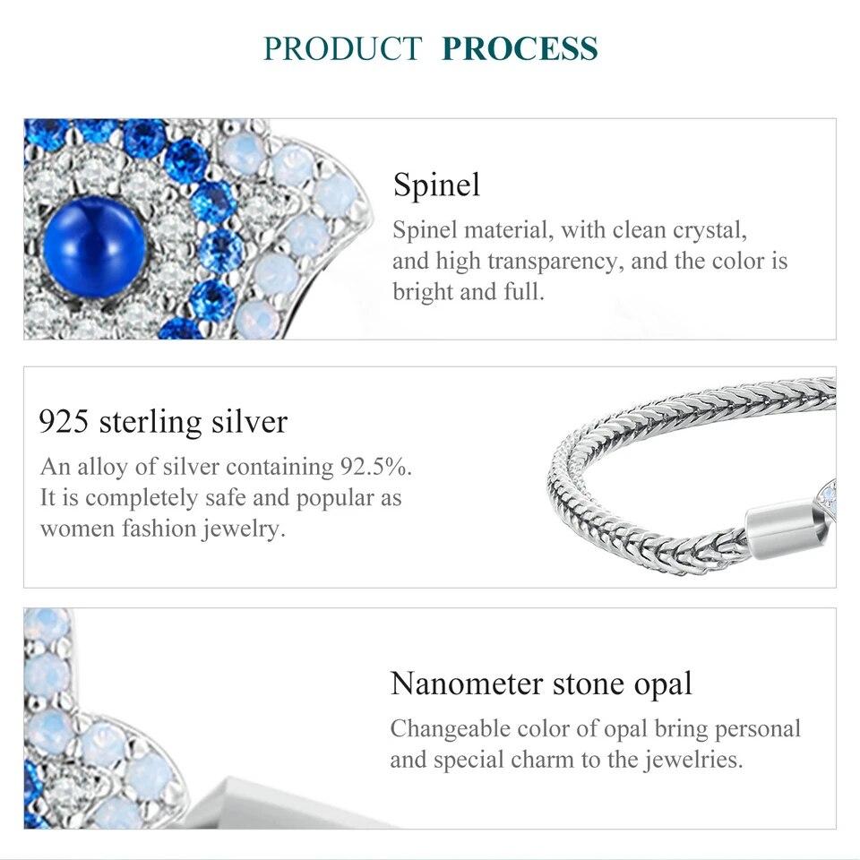 BAMOER 925 srebro Fatima Guardian z przezroczystym zapięciem CZ bransoletka Charm bransoletki podstawowe Fit BAMOER i europejski koralik Charms