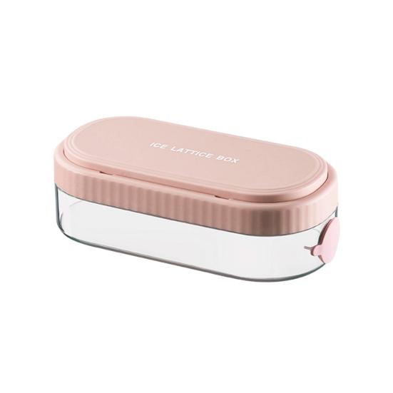 Ice Cube Mold Effortless Push-Type Release Ice Tray Storage Box BPA-Free Stackable Flexible Ice Cube Maker for Home Use